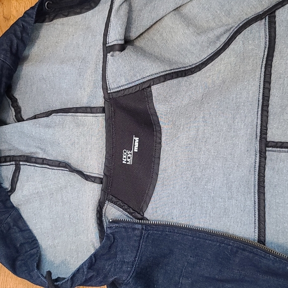Mavi Indigo Move Women's Denim Hodded Mid-Long Parka Jacket ( Sz S/M) - Picture 7 of 11